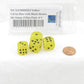 WCXXM0602E4 Yellow Cirrus Dice with Black Hearts D6 16mm (5/8in) Pack of 4 2nd Image