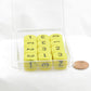 WCXXQ0302E12 Yellow Opaque Dice Black Numbers D3 (D6 1-3 Twice) 16mm Pack of 12 Main Image