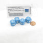 WCXXQ0316E4 Light Blue Opaque Dice White Numbers D3 (D6 1-3 Twice) 16mm Pack of 4 2nd Image
