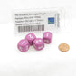 WCXXQ0327E4 Light Purple Opaque Dice with White Numbers D3 (d6 1-3 Twice) 16mm (5/8in) Pack Of 4 2nd Image