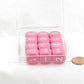 WCXXQ0344E12 Pink Dice White Numbers D3 (d6 1-3 Twice) 16mm Pack of 12 Main Image