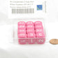 WCXXQ0344E12 Pink Dice White Numbers D3 (d6 1-3 Twice) 16mm Pack of 12 2nd Image