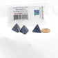 WKP00071E3 Cobalt Elemental Dice with Blue Numbers D4 16mm Pack of 3 2nd Image