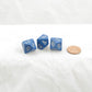 WKP00149E3 Water Elemental Dice White Numbers D10 16mm Pack of 3 Main Image