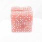 WKP01910B1 Peach Glow In The Dark Dice White Pips D6 16mm Pack of 100 3rd Image
