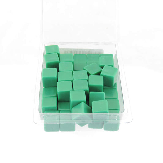 WKP01950E50 Green Blank Opaque Dice Counting Cubes D6 16mm (5/8in) Bulk Pack of 50 Main Image