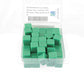 WKP01950E50 Green Blank Opaque Dice Counting Cubes D6 16mm (5/8in) Bulk Pack of 50 2nd Image