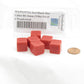 WKP01957E6 Red Blank Dice Cubes D6 16mm (5/8in) Set of 6 2nd Image