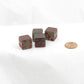 WKP02046E4 Smoke Transparent Dice Red Pips D6 16mm (5/8in) Set of 4 Main Image