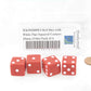 WKP02089E4 Red Dice with White Pips Squared Corners 19mm (3/4in) Pack of 4