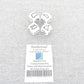 WKP06477E4 Transportation Dice White with Black Symbols D6 22mm Pack of 4 2nd Image