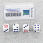 WKP07111E4 USA Country Dice White Opaque Black Pips D6 16mm Pack of 4 Main Image
