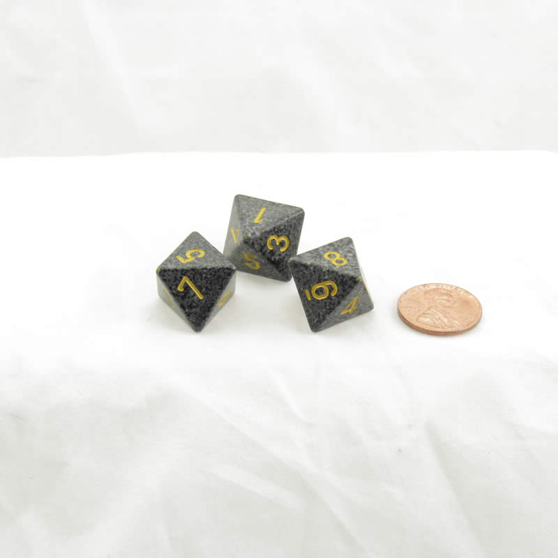 WKP09002E3 Urban Camo Elemental Dice Yellow Numbers D8 16mm Pack of 3 Main Image