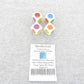 WKP16222E4 Color Spot Dice White Opaque Dice Large Spots D6 22mm Pack of 4 2nd Image