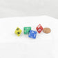 WKP18968AE4 Red Blue Green Yellow Compass Dice with Markings D8 16mm (5/8in) Pack of 4 Main Image