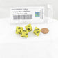 WKP18968E4 Yellow Compass Dice with Black Markings D8 16mm (5/8in) Pack of 4 2nd Image