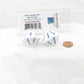 WKP19039E2 White Opaque Dice Blue Weather D14 26mm (1.02in) Set of 2 2nd Image
