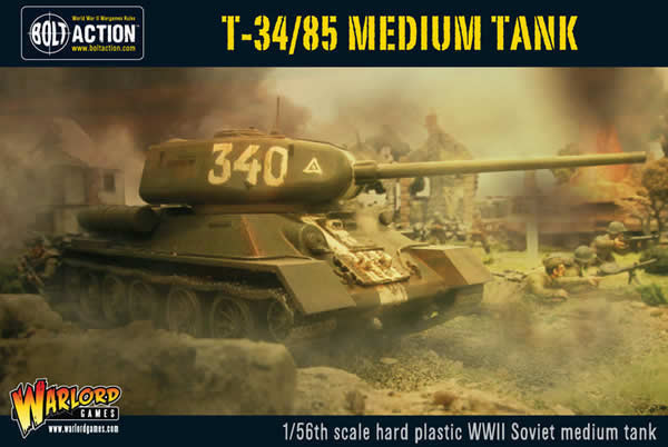 WLGWGBRI500 Bolt Action T 34/85 Tank Plastic miniature Vehicle Warlord Games Main Image