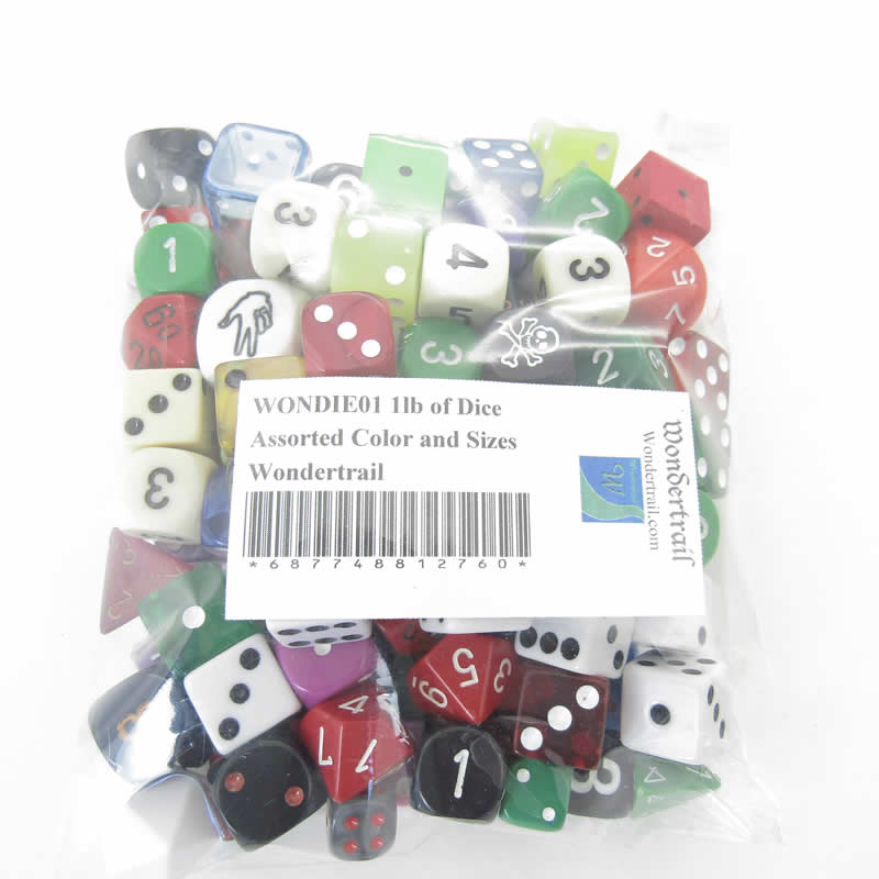 WONDIE01 1lb of Dice Assorted Color and Sizes Wondertrail Main Image