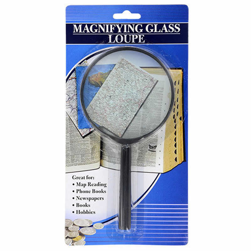WONDS015 Black Plastic Hand Held Magnifying Glass Wondertrail 2nd Image