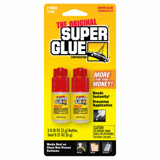 WONDS046 Super Glue 2 Pack 2 X .10oz (3g) Bottles Main Image
