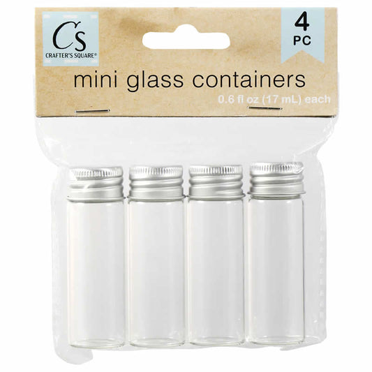 WONDS058 Glass Containers with Metal Screw Top .5 Oz Pack Of 4 Wondertrail Main Image