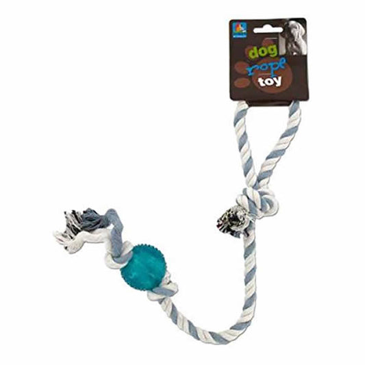WONDSDI235 Knotted Rope Dog Toy with Ball Wondertrail Main Image