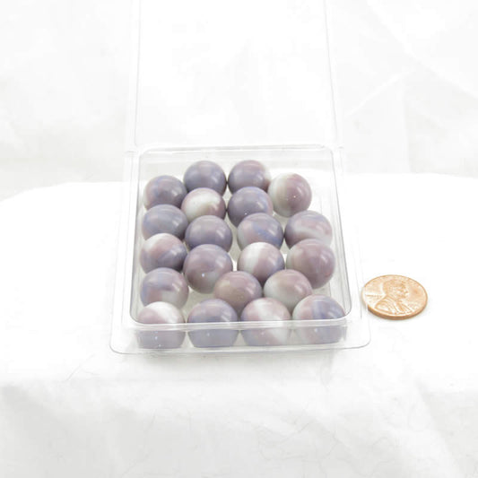 WONGM027 Blueberry Swirl Marbels 14mm Glass Marbles Pack of 20 Main Image