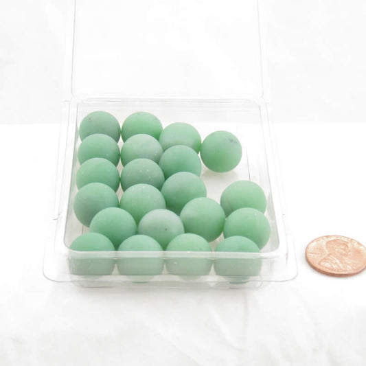 WONGM033 Green Frosted Marbels 14mm Glass Marbles Pack of 20 Main Image