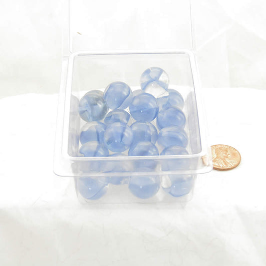 WONGM114 Blue Cats Eye 16mm Glass Marbles Pack of 20 Main Image