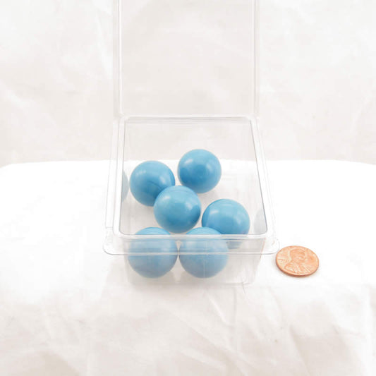 WONGM205 Sky Blue Opaque 22mm Glass Marbles Pack of 6 Main Image