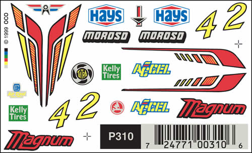 WOOP310 Magnum (4in x 2.5in) PineCar Decals Main Image
