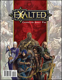 WWP80700 Exalted Second Edition Character Sheet Pad RPG Main Image