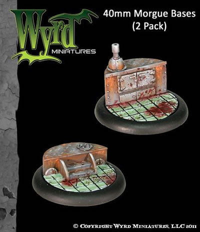 WYR0027 Morgue 40mm Bases (2) - Malifaux by Wyrd Miniatures Main Image