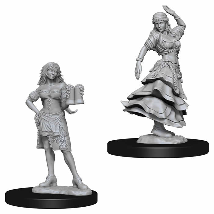 WZK72588 Bartender and Dancing Girl Pathfinder Battles Miniatures Unpainted Main Image