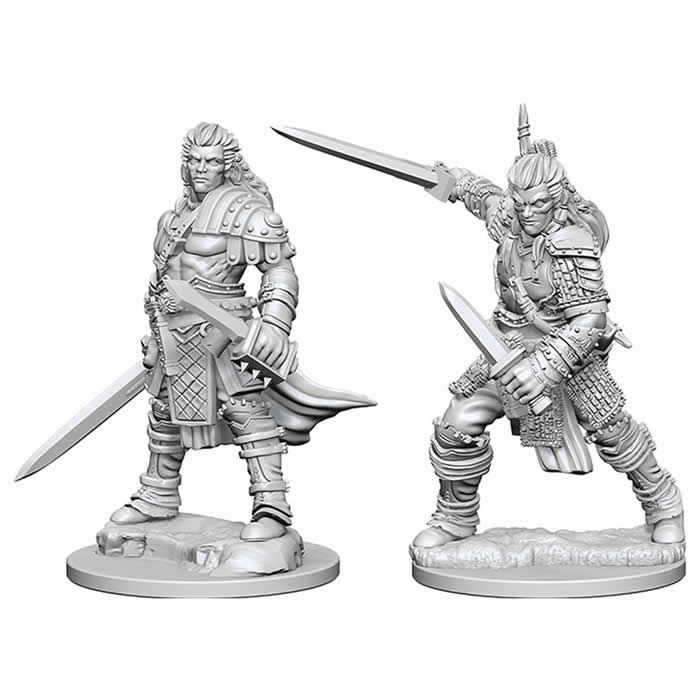 WZK72596 Human Male Fighter Pathfinder Battles Miniatures Unpainted Minis WizKids Main Image