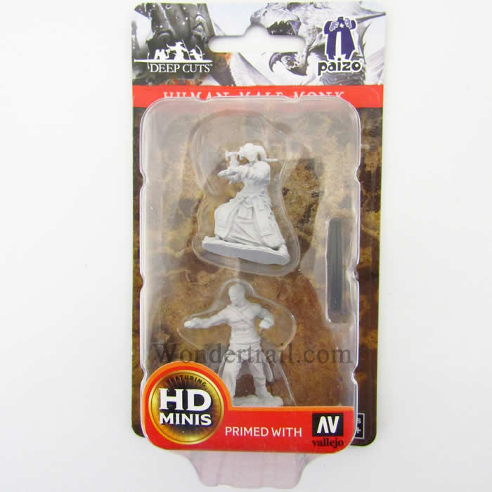 WZK72612 Human Male Monk Pathfinder Battles Miniatures Unpainted Minis WizKids 2nd Image