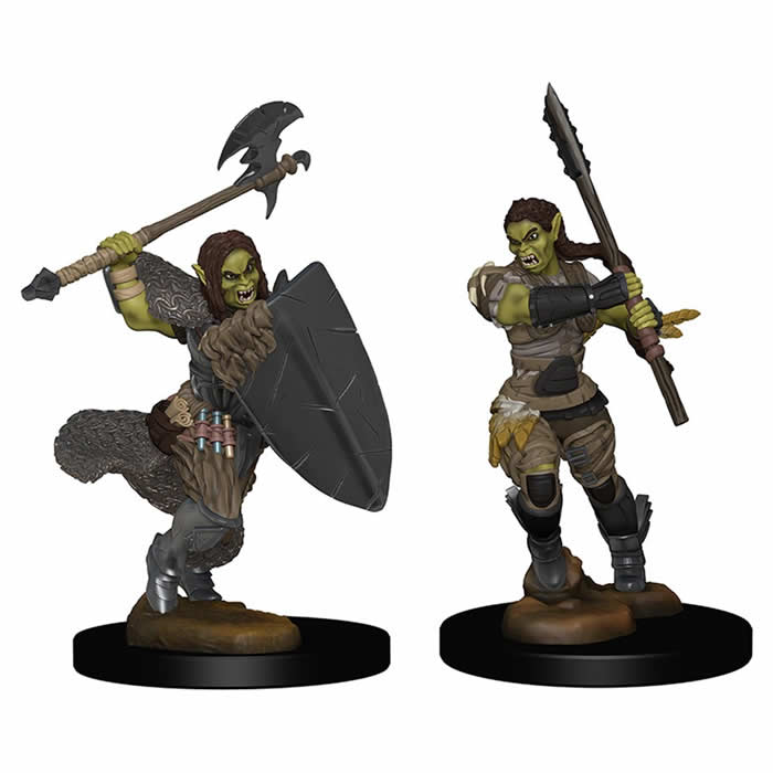 WZK72614 Half-orc Female Barbarian Pathfinder Battles Miniatures Unpainted 3rd Image