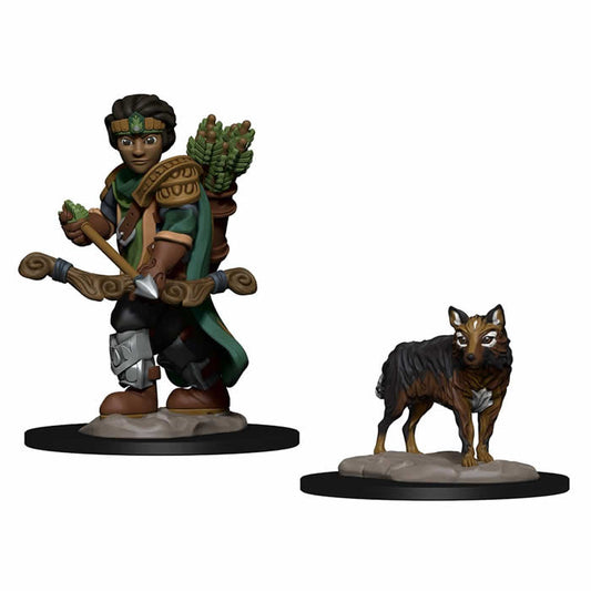 WZK73316 Boy Ranger and Wolf Miniatures Pre-painted Minis Wardlings Main Image