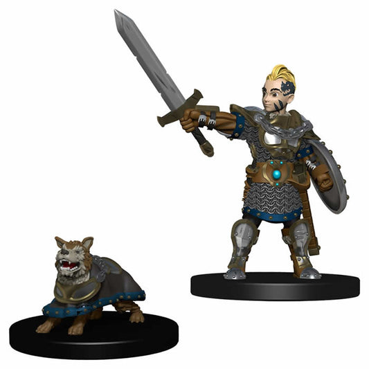 WZK73320 Boy Fighter And Battle Dog Miniatures Pre-painted Minis Main Image