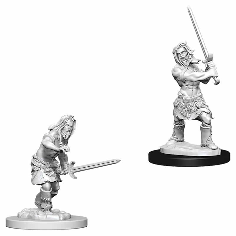 WZK73413 Male Human Barbarian Pathfinder Battles Miniatures Unpainted Main Image