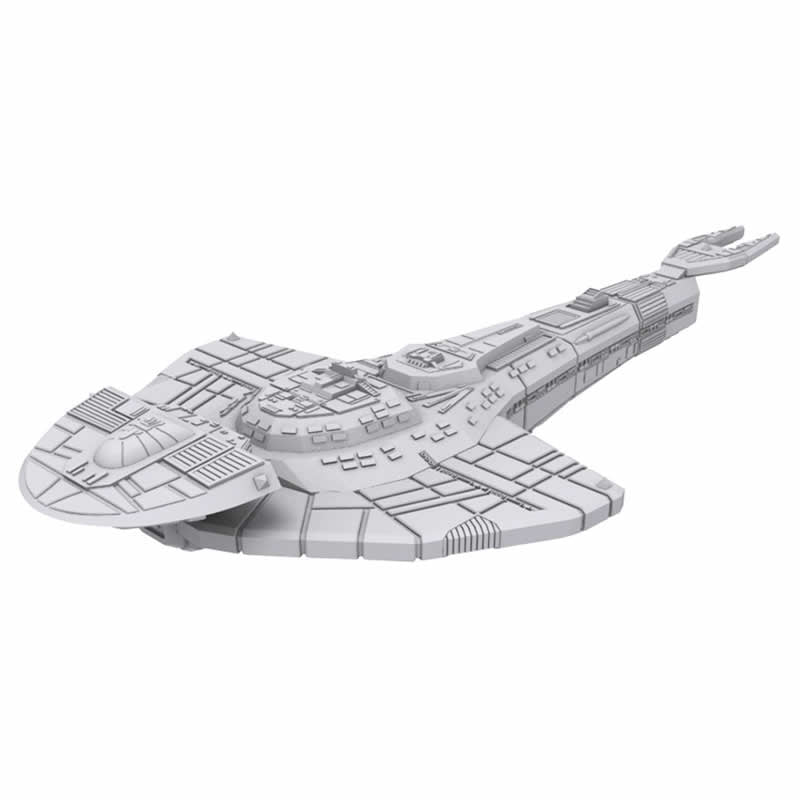 WZK73582 Cardassian Galor Class Star Trek Deep Cuts Unpainted Miniatures Main Image