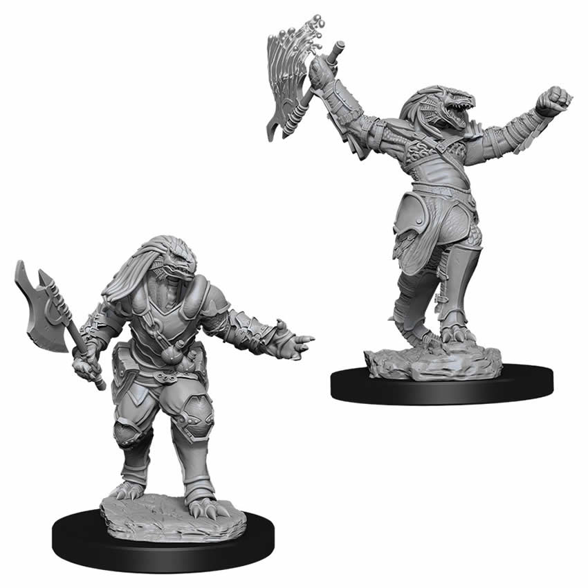 WZK90001 Female Dragonborn Fighter Nozurs Marvelous Miniatures D&D Unpainted Main Image