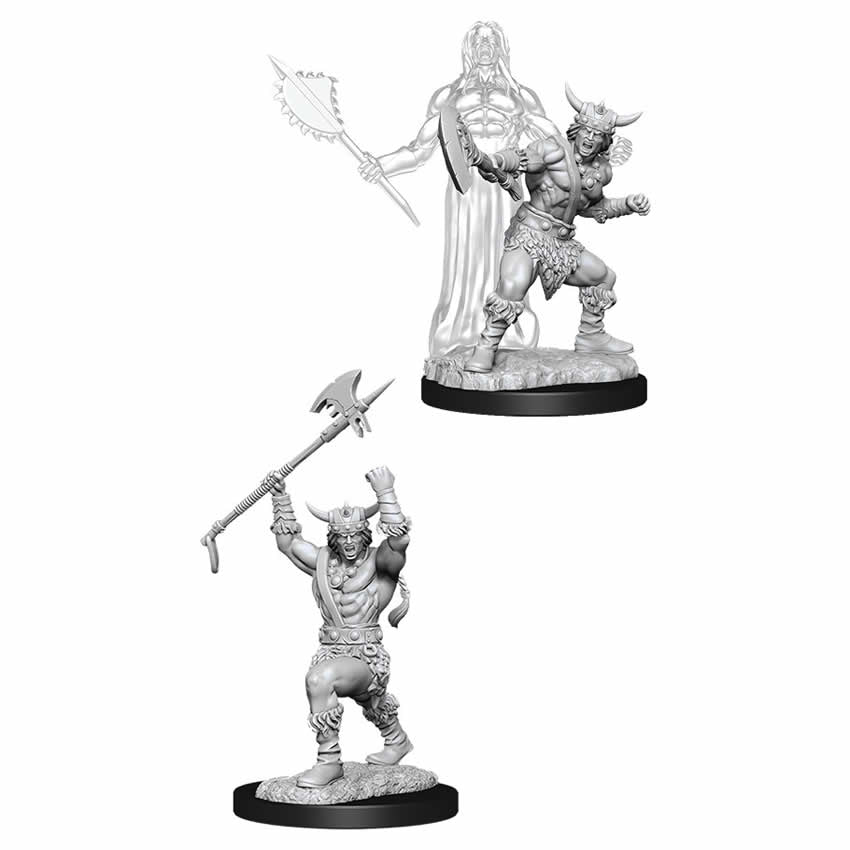 WZK90007 Male Human Barbarian Nozurs Marvelous Miniatures D&D Unpainted Main Image