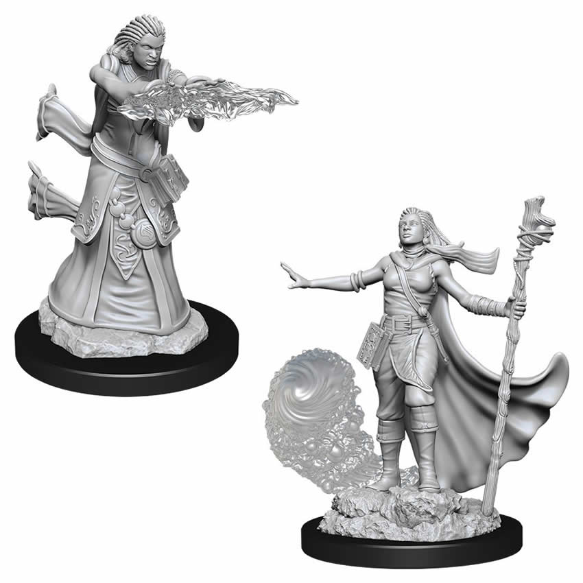 WZK90012 Female Human Wizard Nozurs Marvelous Miniatures D&D Unpainted Main Image