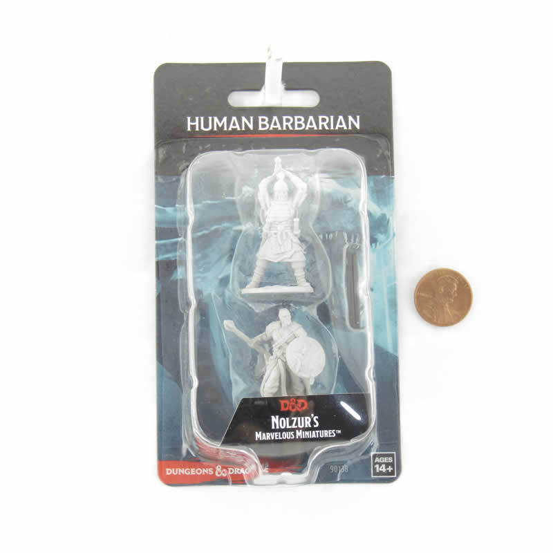 WZK90138 Human Barbarian Male Nozurs Marvelous Miniatures D&D Unpainted Miniatures 2nd Image