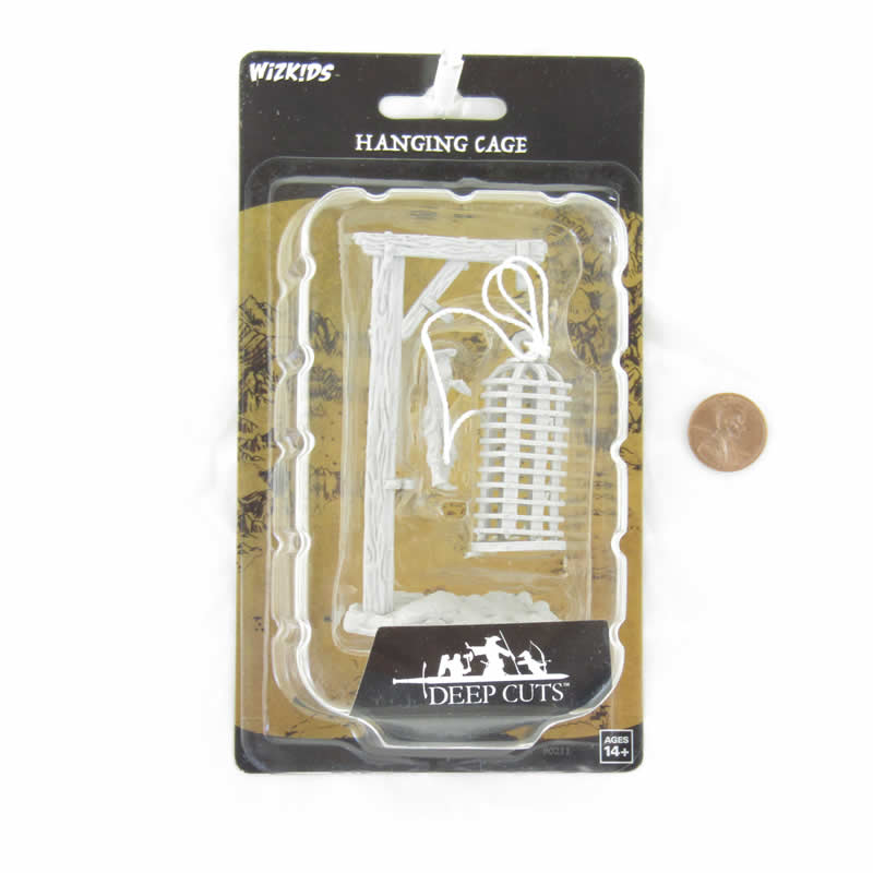 WZK90211 Hanging Cage Miniature Accessories Deep Cuts Unpainted Miniatures 2nd Image