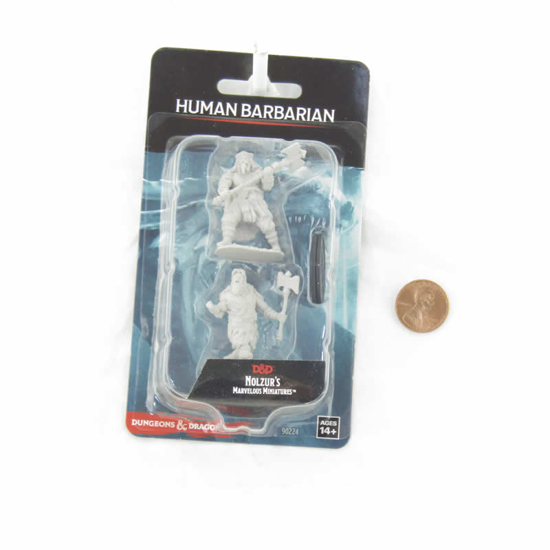 WZK90224 Human Barbarian Male Nozurs Marvelous Miniatures D&D Unpainted Miniatures 2nd Image