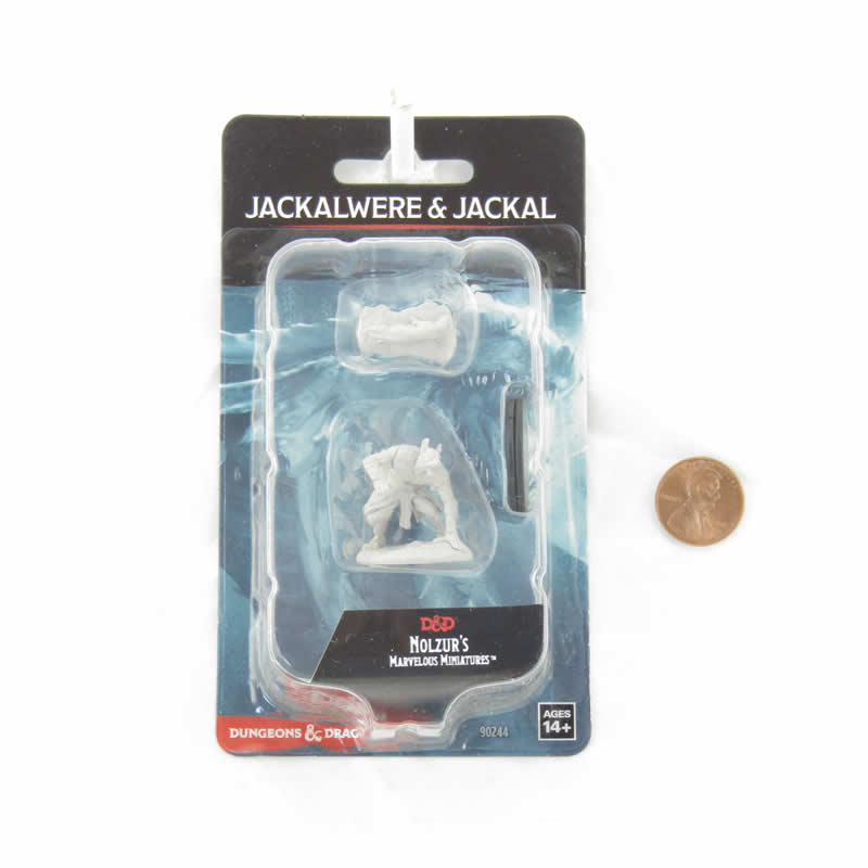 WZK90244 Jackalwere and Jackal Nozurs Marvelous Miniatures D&D Unpainted Miniatures 2nd Image