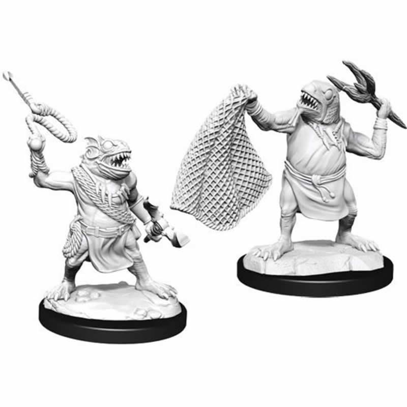WZK90246 Kuo-Toa and Kuo-Toa Whip Nozurs Marvelous Miniatures D&D Unpainted Miniatures Main Image